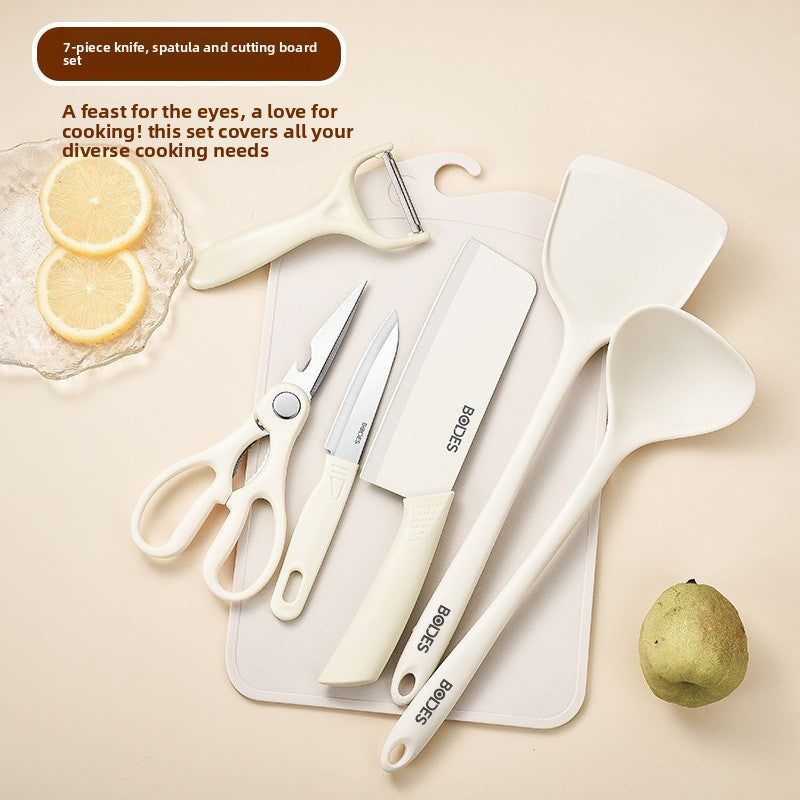 9-Piece Silicone Kitchen Utensil Set with Cutting Tools