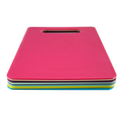 Color-Coded Plastic Cutting Board Set ? Non-Slip BPA-Free Kitchen Chopping Boards for Meat, Veg & Fish