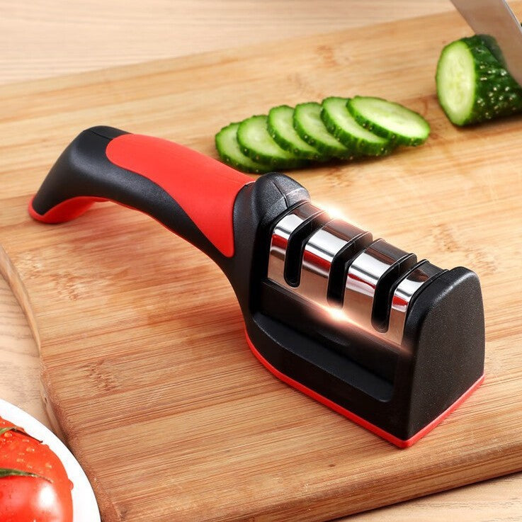Handheld Three-Stage Kitchen Knife Sharpener ? Quick & Easy Blade Restore for All Knives