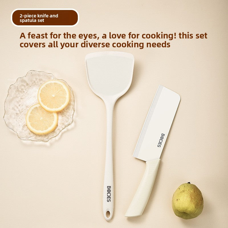 9-Piece Silicone Kitchen Utensil Set with Cutting Tools